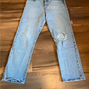 Levi's Sky Blue Straight Leg Jeans